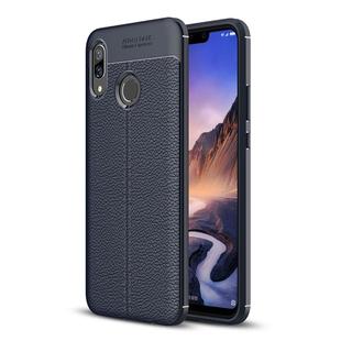 Litchi Texture TPU Shockproof Case for Huawei Nova 3 (Navy Blue)