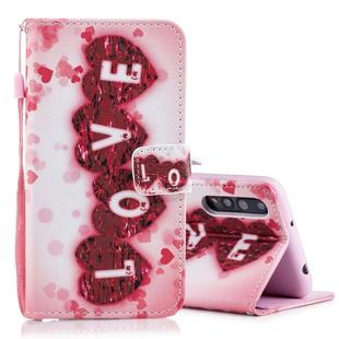 Love Pattern Horizontal Flip Leather Case for Huawei P20 Pro, with Holder & Card Slots & Wallet
