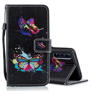 Colored Butterfly Pattern Horizontal Flip Leather Case for Huawei P20 Pro, with Holder & Card Slots & Wallet
