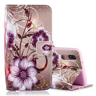 Lotus Pattern Horizontal Flip Leather Case for Huawei P20, with Holder & Card Slots & Wallet