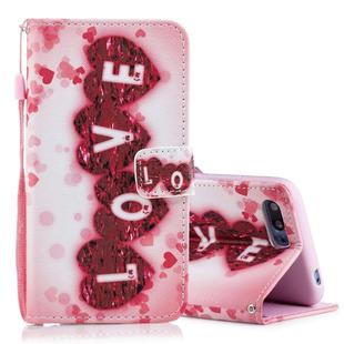 Love Pattern Horizontal Flip Leather Case for Huawei Honor 10, with Holder & Card Slots & Wallet