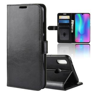 R64 Texture Single Fold Horizontal Flip Leather Case for Huawei Honor 10 Lite, with Holder & Card Slots & Wallet (Black)