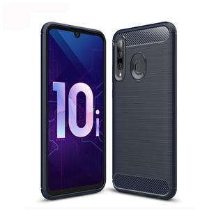 Brushed Texture Carbon Fiber TPU Case for Huawei Honor 10i (Navy Blue)