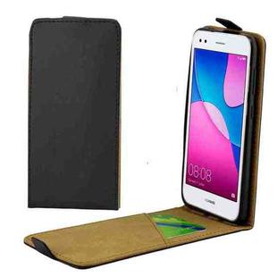 For Huawei  P9 Lite Mini Vertical Flip Leather Protective Back Cover Case with Card Slot (Black)