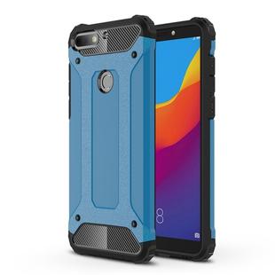 For Huawei Honor Play 7C Full-body Rugged TPU + PC Combination Back Cover Case (Blue)