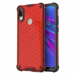 Honeycomb Shockproof PC + TPU Case for Huawei Y6(2019)(Red)