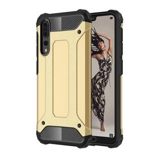 For Huawei  P20 Pro Full-body Rugged TPU + PC Combination Back Cover Case (Gold)