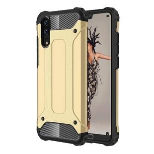 For Huawei  P20 Full-body Rugged TPU + PC Combination Back Cover Case (Gold)