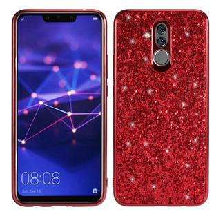 Glittery Powder Shockproof TPU Case for Huawei Mate 20 Lite / Maimang 7 (Red)