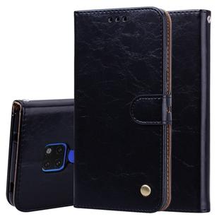 Business Style Oil Wax Texture Horizontal Flip Leather Case for Huawei Mate 20, with Holder & Card Slots & Wallet (Black)