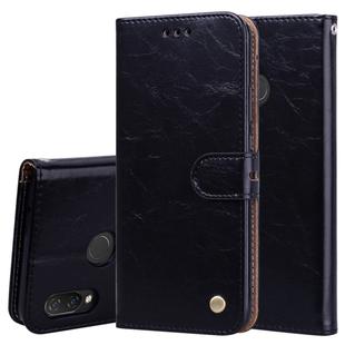 Business Style Oil Wax Texture Horizontal Flip Leather Case for Huawei Nova 3, with Holder & Card Slots & Wallet (Black)