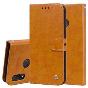 Business Style Oil Wax Texture Horizontal Flip Leather Case for Huawei Nova 3, with Holder & Card Slots & Wallet (Brown)