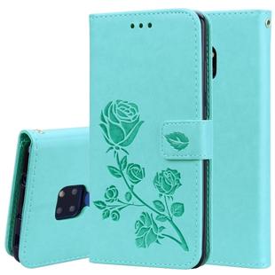 Rose Embossed Horizontal Flip PU Leather Case for Huawei Mate 20, with Holder & Card Slots & Wallet (Green)