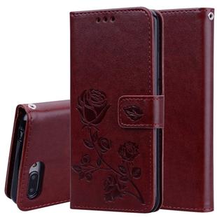 Rose Embossed Horizontal Flip PU Leather Case for Huawei Honor 10 Lite, with Holder & Card Slots & Wallet (Brown)