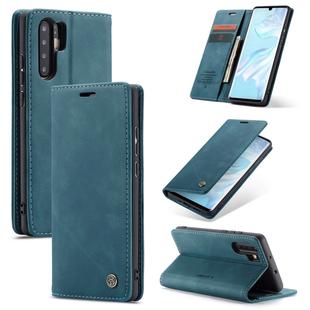 CaseMe-013 Multifunctional Retro Frosted Horizontal Flip Leather Case for Huawei P30 Pro, with Card Slot & Holder & Wallet (Blue)
