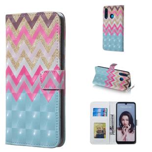 Color Wave 3D Pattern Horizontal Flip Leather Case for Huawei P30 Lite, with Holder & Card Slots & Photo Frame & Wallet