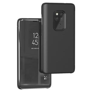 Mirror Clear View Horizontal Flip PU Smart Leather Case for Huawei Mate 20, with Holder(Black)