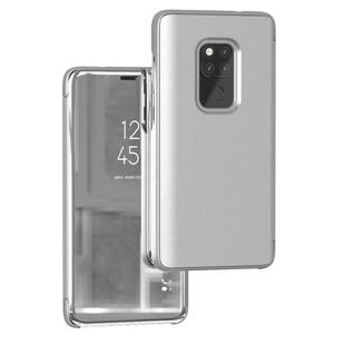 Mirror Clear View Horizontal Flip PU Smart Leather Case for Huawei Mate 20, with Holder (Silver)
