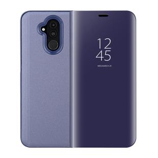 Mirror Clear View Horizontal Flip PU Smart Leather Case for Huawei Mate 20 Lite, with Holder (Purple)