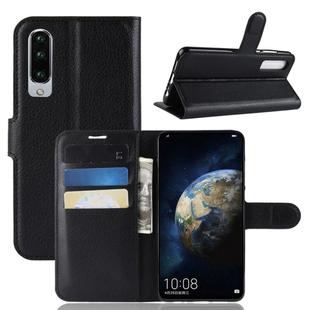 Litchi Texture Horizontal Flip Leather Case for Huawei P30, with Holder & Card Slots & Wallet (Black)