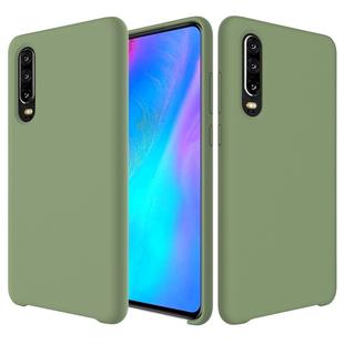 Solid Color Liquid Silicone Dropproof Protective Case for Huawei P30 (Green)