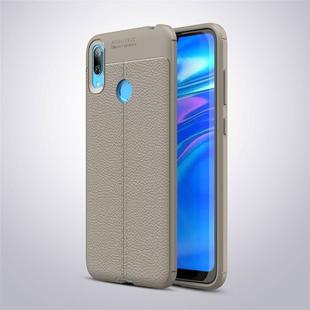 Litchi Texture TPU Shockproof Case for Huawei Y7 (2019) (Grey)