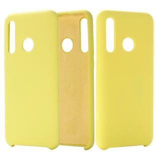 Solid Color Liquid Silicone Dropproof Protective Case for Huawei Honor 10i(Yellow)