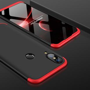 GKK for Huawei P20 Lite PC 360 Degrees Full Coverage Protective Case Back Cover (Black+Red) 