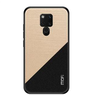 MOFI Shockproof TPU + PC + Cloth Pasted Case for Huawei Mate 20 X(Gold)