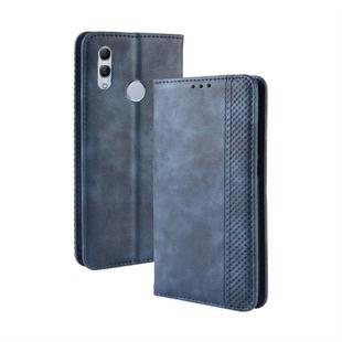 Magnetic Buckle Retro Texture Horizontal Flip Leather Case for Huawei Honor 10 Lite / P Smart (2019) / Nova Lite 3, with Holder & Card Slots & Wallet (Blue)