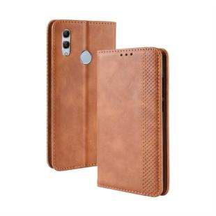 Magnetic Buckle Retro Texture Horizontal Flip Leather Case for Huawei Honor 10 Lite / P Smart (2019) / Nova Lite 3, with Holder & Card Slots & Wallet (Brown)