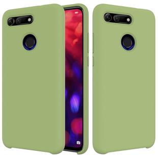 Solid Color Liquid Silicone Dropproof Protective Case for Huawei Honor View 20(Green)