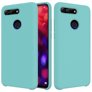 Solid Color Liquid Silicone Dropproof Protective Case for Huawei Honor View 20(Blue)