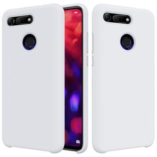 Solid Color Liquid Silicone Dropproof Protective Case for Huawei Honor View 20(White)
