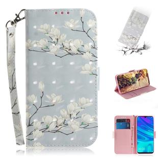 3D Colored Drawing Magnolia Pattern Horizontal Flip Leather Case for Huawei P Smart+ 2019 / Enjoy 9s / Honor 10i / Honor 20i / Honor 20 Lite, with Holder & Card Slots & Wallet