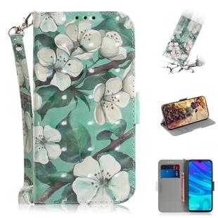 3D Colored Drawing Watercolor Flower Pattern Horizontal Flip Leather Case for Huawei P Smart+ 2019 / Enjoy 9s / Honor 10i / Honor 20i / Honor 20 Lite, with Holder & Card Slots & Wallet