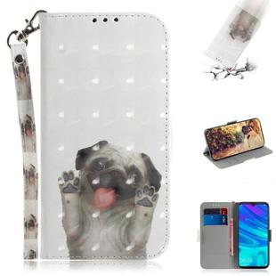 3D Colored Drawing Dog  Pattern Horizontal Flip Leather Case for Huawei P Smart+ 2019 / Enjoy 9s / Honor 10i / Honor 20i / Honor 20 Lite, with Holder & Card Slots & Wallet