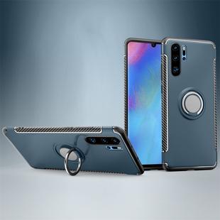 Magnetic 360 Degree Rotation Ring Holder Armor Protective Case for Huawei P30 Pro (Navy Blue)
