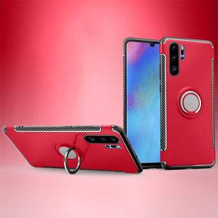 Magnetic 360 Degree Rotation Ring Holder Armor Protective Case for Huawei P30 Pro (Red)