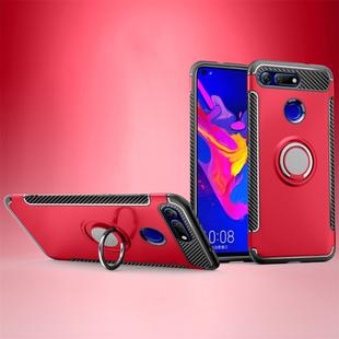 Magnetic 360 Degree Rotation Ring Holder Armor Protective Case for Huawei Honor View 20 (Red)