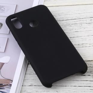 Solid Color Liquid Silicone Dropproof Protective Case for Huawei P20 Lite (Black)