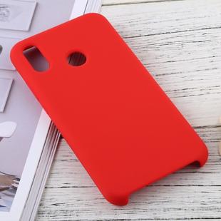 Solid Color Liquid Silicone Dropproof Protective Case for Huawei P20 Lite (Red)