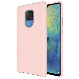 Pure Color Liquid Silicone Case for Huawei Mate 20 X (Pink)