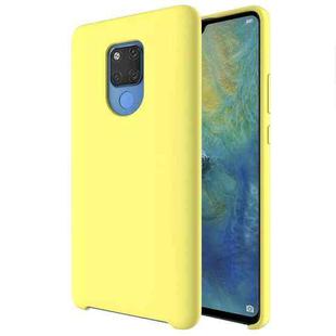 Pure Color Liquid Silicone Case for Huawei Mate 20 X (Yellow)