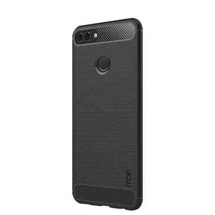 MOFI Brushed Texture Carbon Fiber Soft TPU Case for Huawei Enjoy 7S (Black)