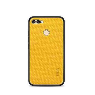 MOFI Cloth Surface + PC + TPU Case for Huawei Enjoy 7S(Yellow)