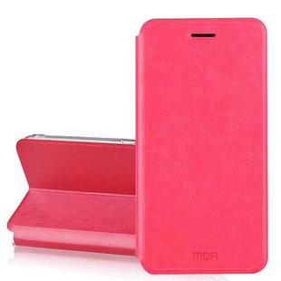 MOFI for Huawei Enjoy 7S Crazy Horse Texture Horizontal Flip Shockproof Protective Leather Case with Holder(Magenta)