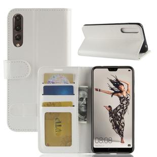 For Huawei  P20 Pro PU + TPU Crazy Horse Texture Horizontal Flip Leather Case with Wallet & Holder & Card Slots(White)
