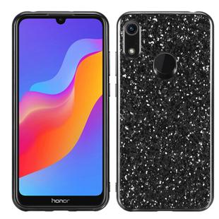 Glittery Powder Shockproof TPU Case for Huawei Honor Play 8A(Black)