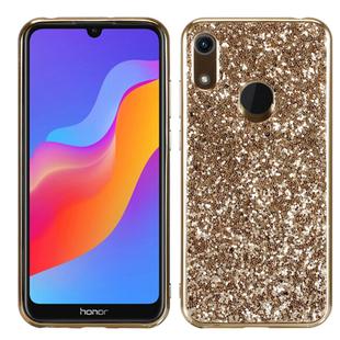 Glittery Powder Shockproof TPU Case for Huawei Honor Play 8A(Gold)